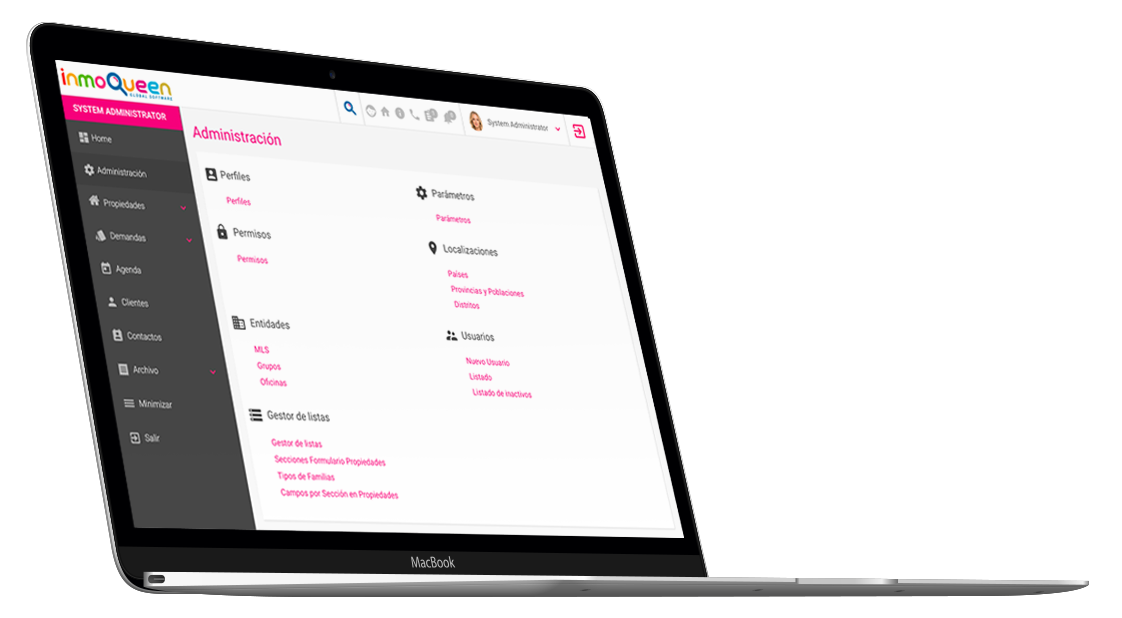 Panel Administración